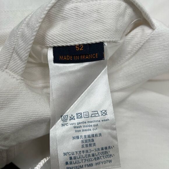 Louis Vuitton White Space Applique Denim Jacket Size 52 Large L - Picture 9 of 11